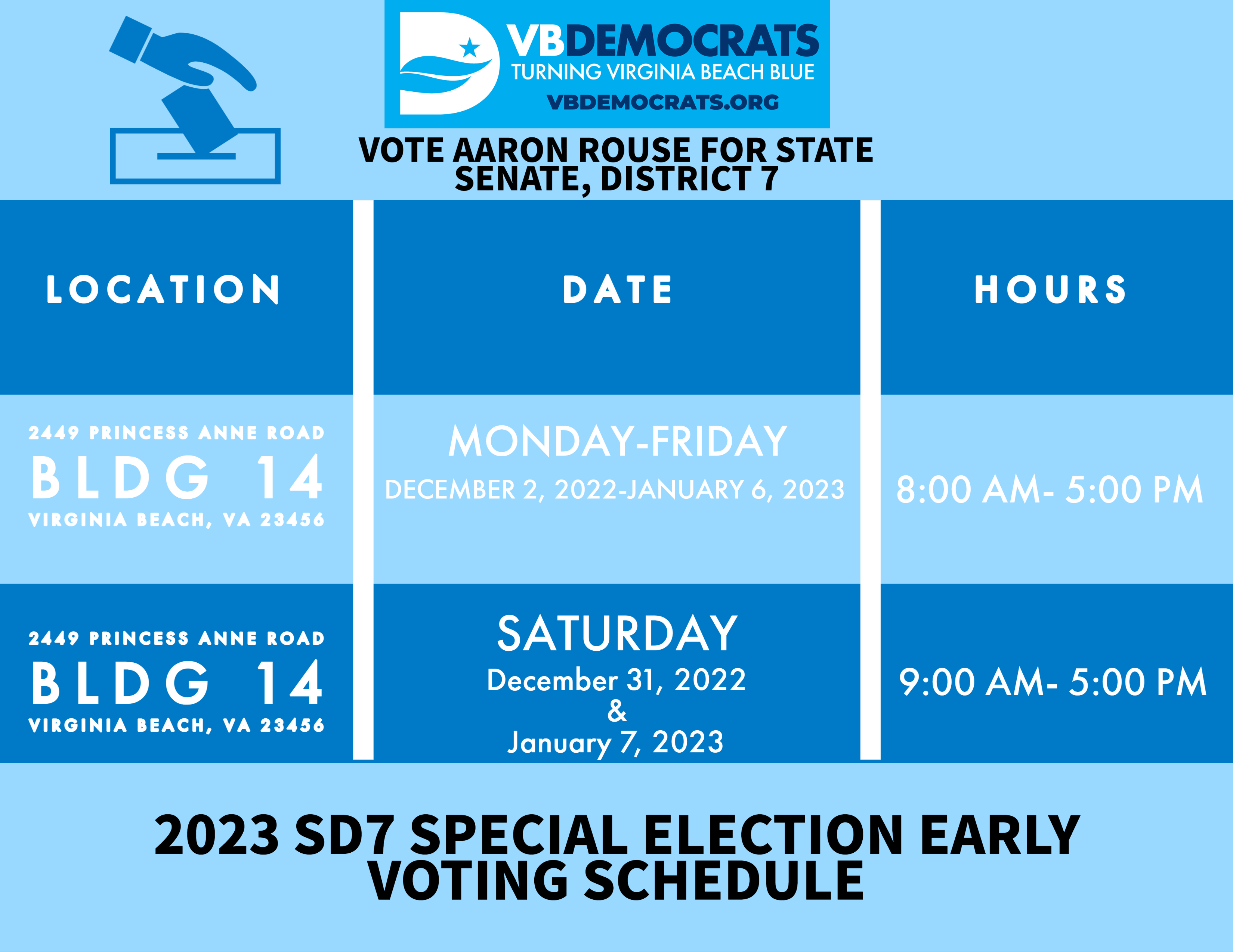 sd7 special election schedule